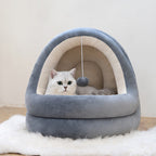Cozy Crystal Velvet Pet Bed – Soft, Warm, and Comfortable Sleeping Nest for Cats & Small Dogs