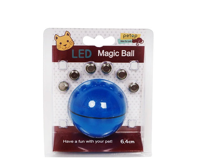 Automatic Interactive Cat Toy Ball with LED Lights & Catnip | USB Rechargeable Pet Toy for Cats & Kittens