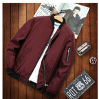 Men’s Casual Zipper Jacket – Lightweight Plain Fit Outerwear | Stylish No-Collar Coat for Daily Wear & Outdoor Activitie