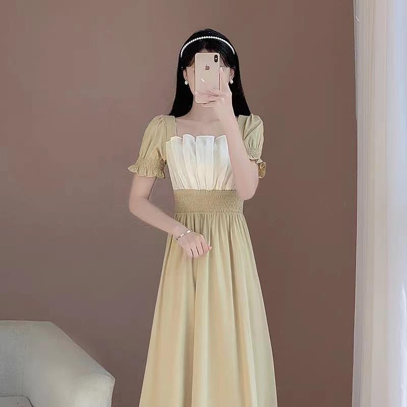 Sunlit High-Waist Dress