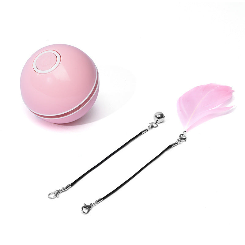 Automatic Interactive Cat Toy Ball with LED Lights & Catnip | USB Rechargeable Pet Toy for Cats & Kittens