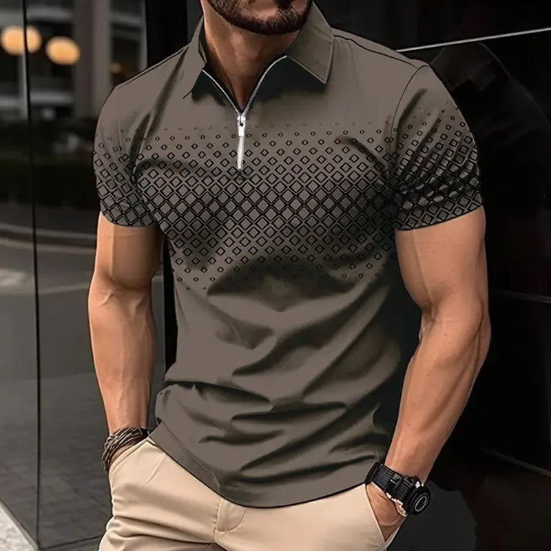 Men’s Striped Casual Loose Fit Top – Lightweight Polyester Long Sleeve T-Shirt | Trendy Everyday Streetwear Shirt for All Seasons