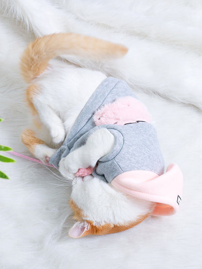 Cozy Bunny-Ear Pet Hoodie – Soft & Warm cat Sweater for Small & Medium cats