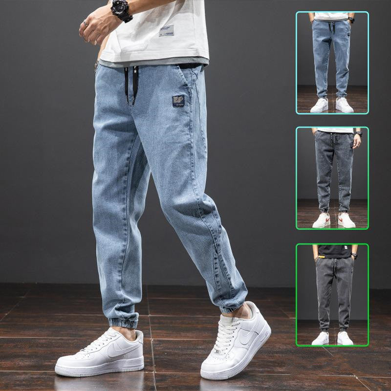 Stretch Cotton Straight Denim Jeans