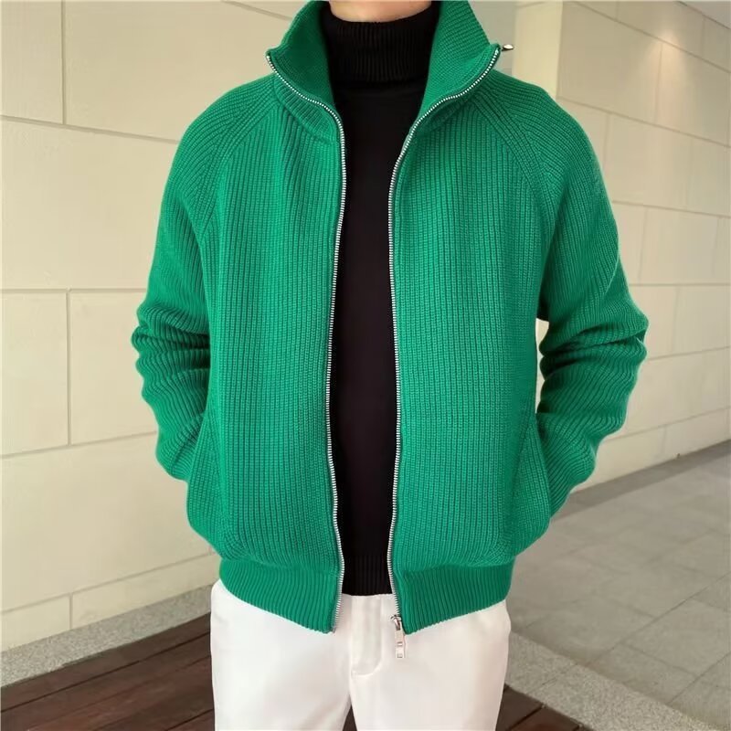 Men’s Winter Rabbit Fur Cardigan – Youth Loose-Fit Modal Sweater | Soft, Warm & Stylish Casual Outerwear for Teens & Adults