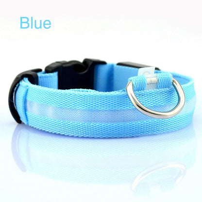 LED Flashing Dog Collar - Rechargeable with Multiple Light Modes
