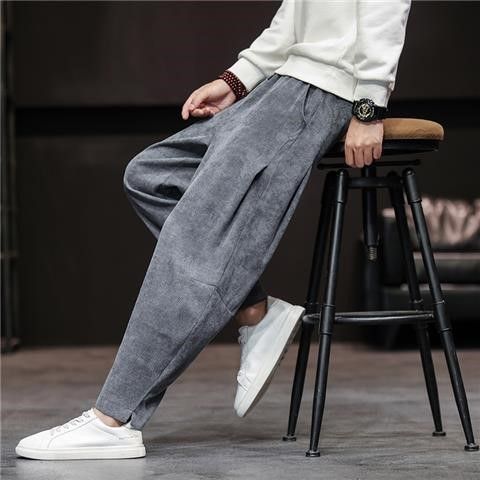 High-Waist Retro Straight-Leg Trousers
