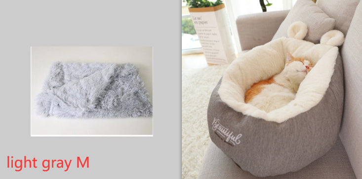 Cama cálida y acogedora para perros: saco de dormir suave con cojín para cachorros y pequeños