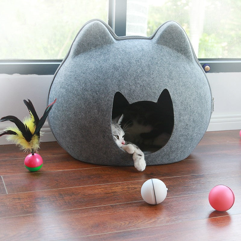 Premium Felt Cat Litter Box – Enclosed, Stylish & Spacious