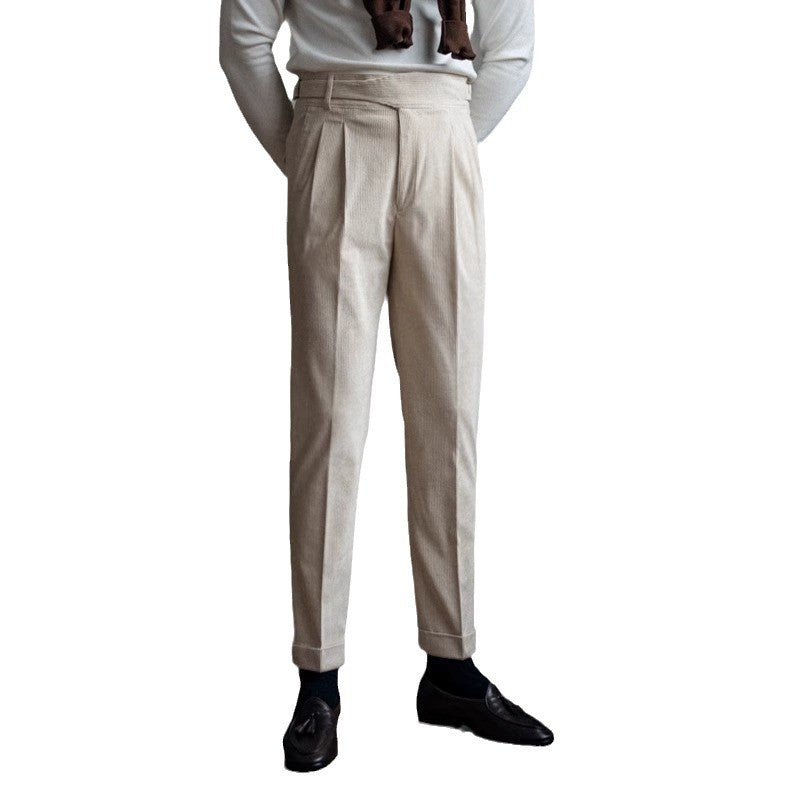 Straight-Fit Casual Leisure Trousers