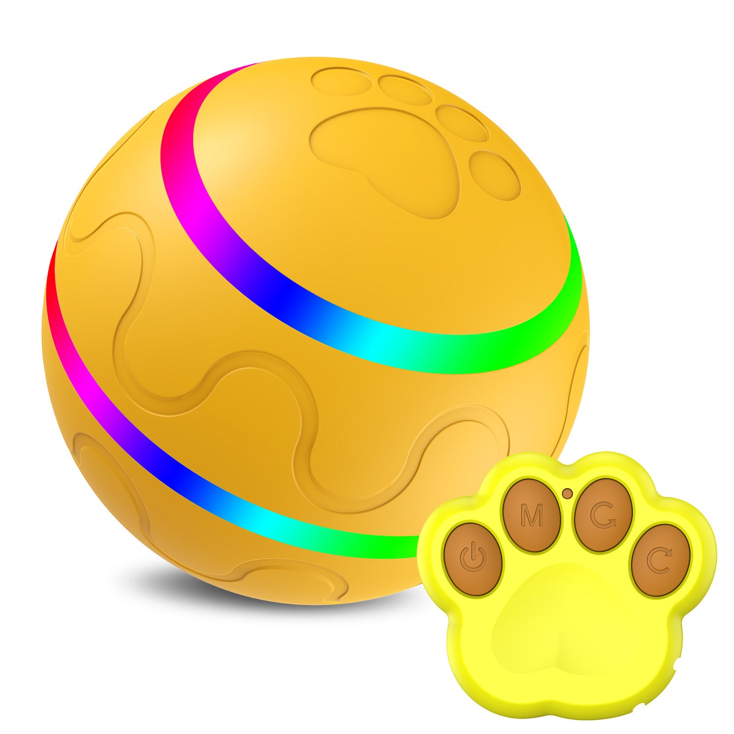 Smart Interactive Cat Toy Ball – Automatic Rolling Pet Ball with Remote Control, Rechargeable & Durable Design