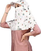 Zomerzonbeschermingspet met gezichtsmasker voor vrouwen - UV-bescherming, afneembare nekflap, ademende buitenhoed voor reizen, strand en fietsen