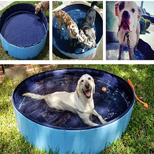 Collapsible Dog Swimming Pool – Portable & Durable Pet Bath Pool for Dogs, Kids & Babies – Easy to Drain, Foldable Outdoor Pool for Summer Fun