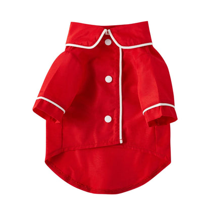 Cozy & Comfy Pet Pajamas for Dogs and Cats – Soft TC Cloth, Available in Red, Black, Yellow, Blue, and Wine Red