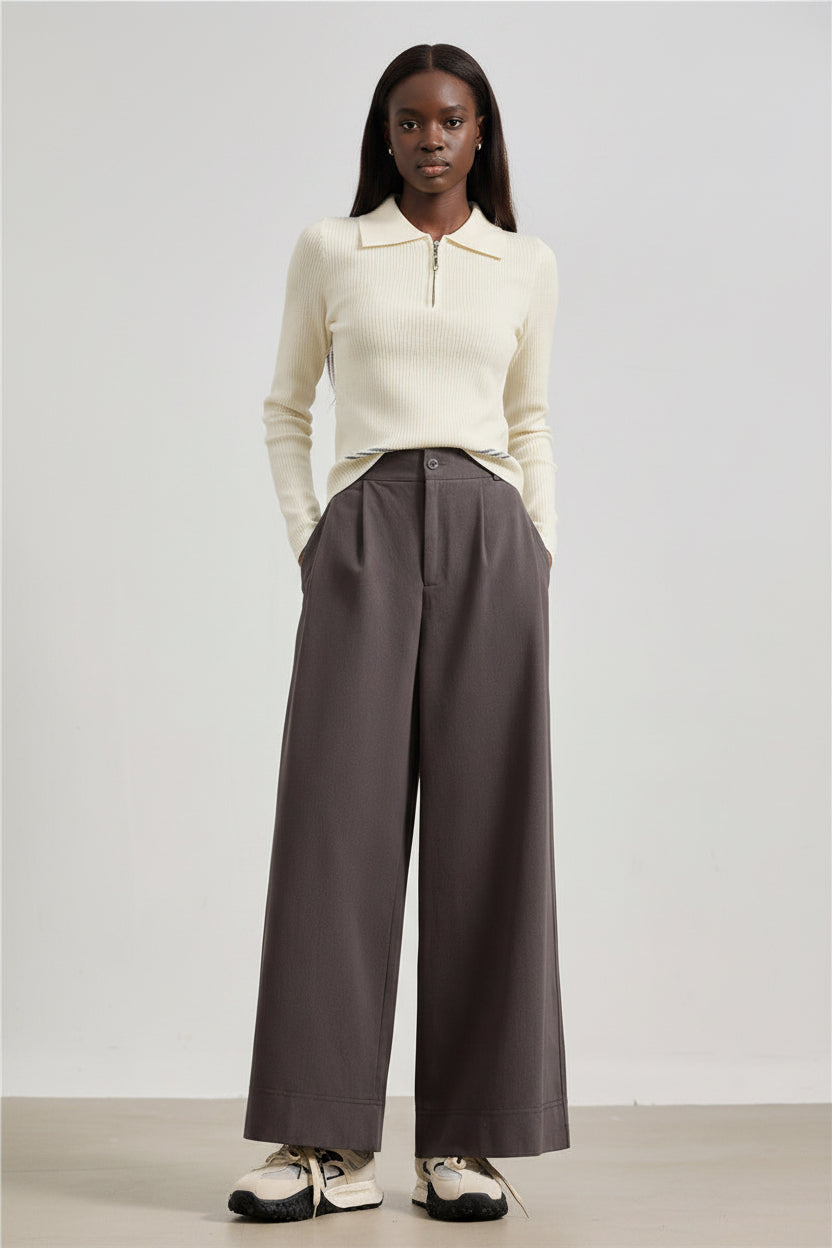 Korean-style Relaxed Simple Figure-flattering Casual Pants