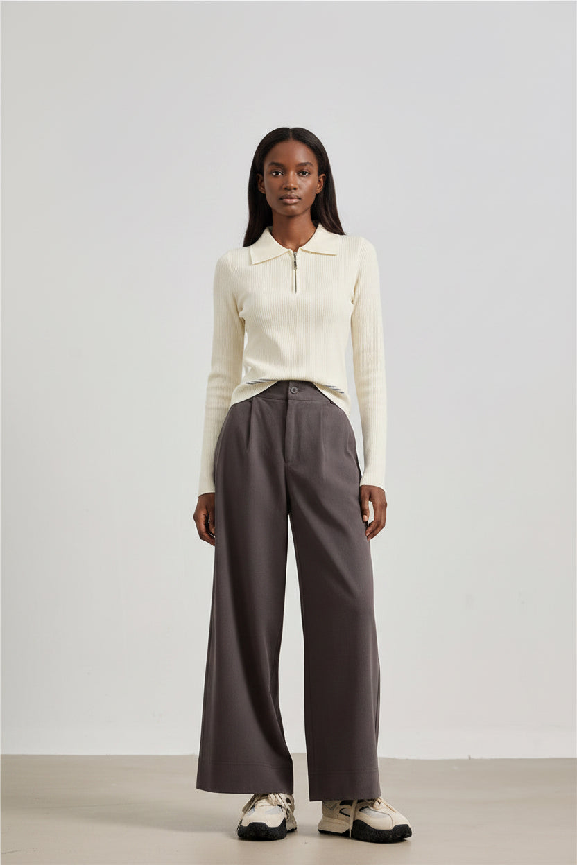 Korean-style Relaxed Simple Figure-flattering Casual Pants