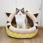 Cama de felpa acogedora para mascotas: nido cálido y lavable para gatos y perros pequeños 