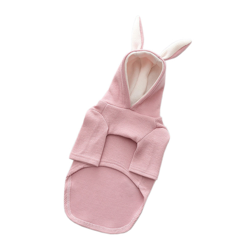 Cozy Bunny-Ear Pet Hoodie – Soft & Warm Dog Sweatshirt