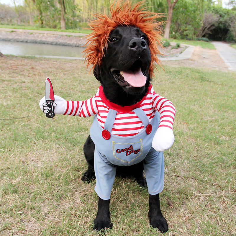 Dog Christmas Costume - Red Holiday Pet Outfit