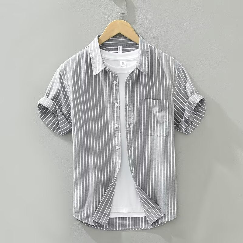 Loose-Fit Color-Block Summer Shirt