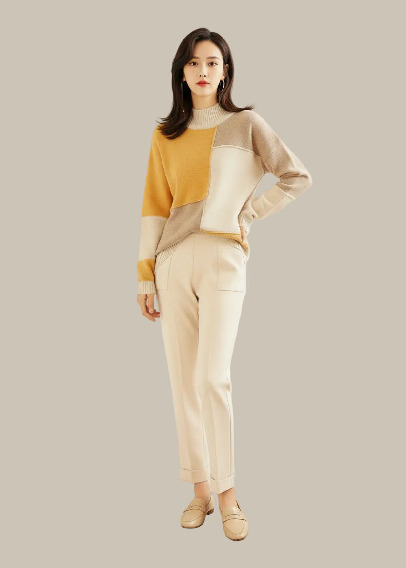 The Geometric Stitch Knit Sweater