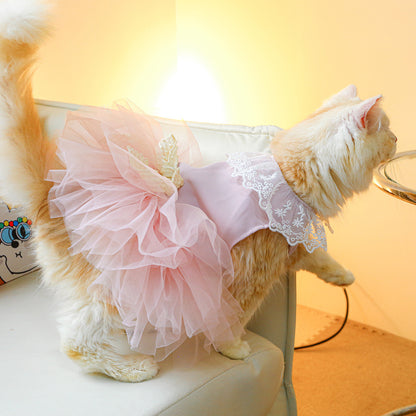Pink Tulle Tutu Skirt for Cat – Cute & Casual Cat Clothing