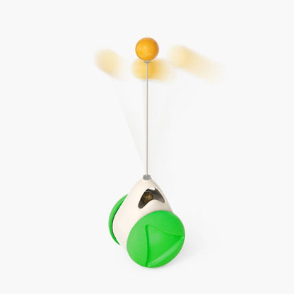 Interactive Cat Toy with Suction Base and Luminous Balls - Catnip Windmill Educational Play for Cats