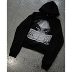 Loose-Fit Cartoon Graphic Hoodie