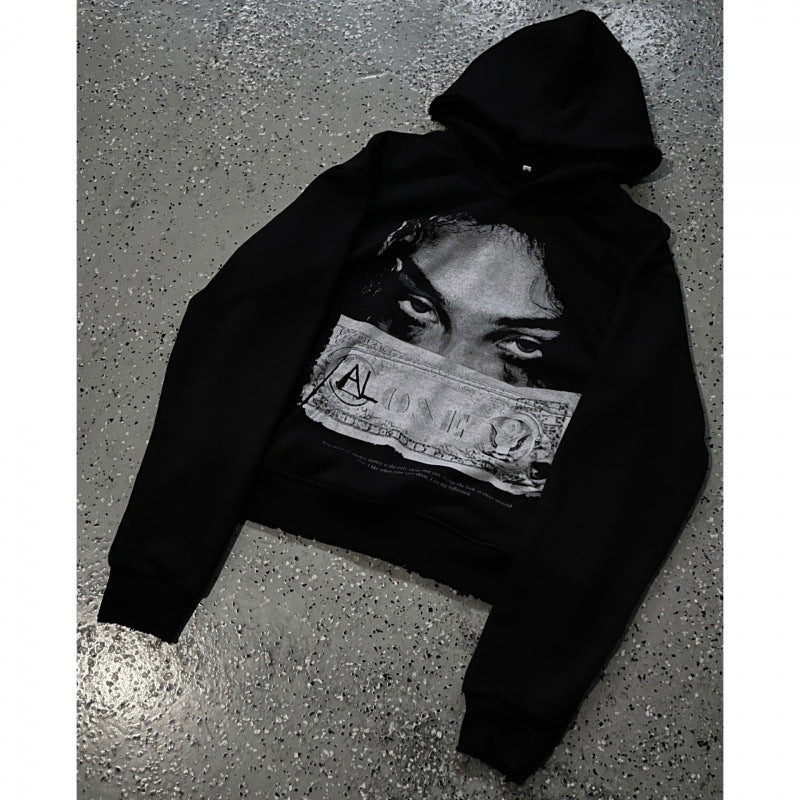 Loose-Fit Cartoon Graphic Hoodie