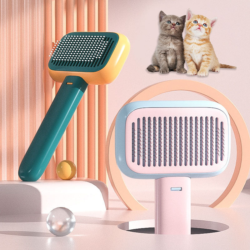 Pet Grooming Comb Brush – Anti-Shedding, Knot-Removing & Massage Brush for Dogs and Cats
