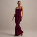 Sexy Chest Wrap One-Step Skirt Dress – Wine Red, Black, Brown