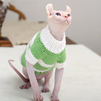 Handmade Wool Pet Sweater – Warm & Stylish Striped Dog & Cat Sweater for Winter
