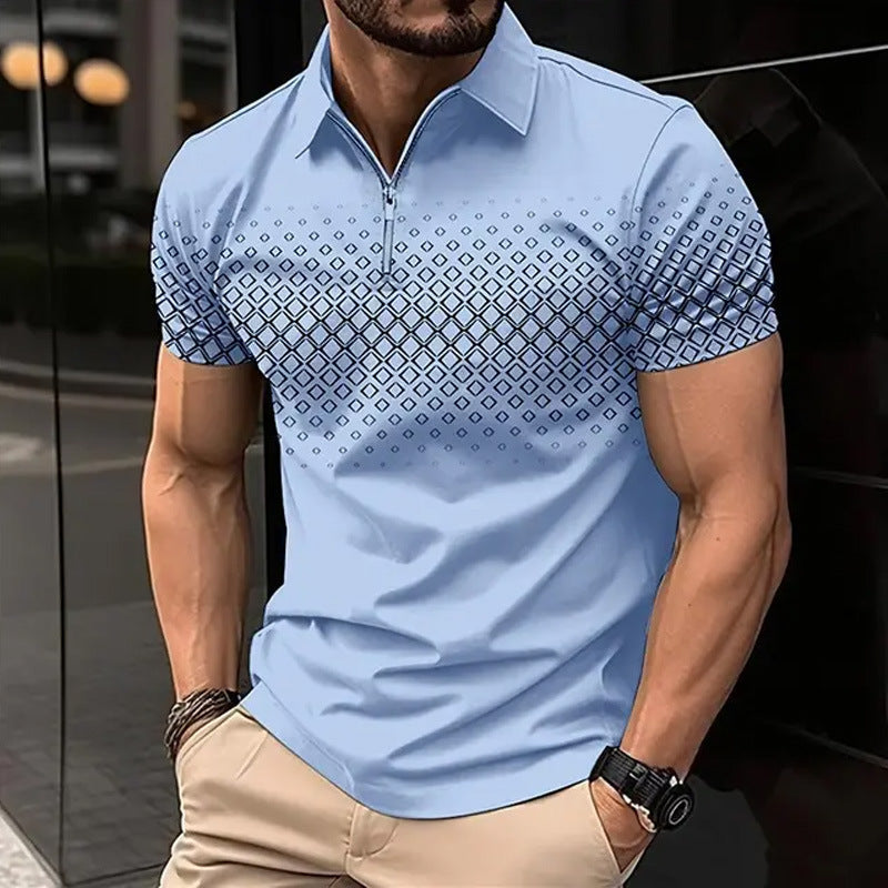 Men’s Striped Casual Loose Fit Top – Lightweight Polyester Long Sleeve T-Shirt | Trendy Everyday Streetwear Shirt for All Seasons