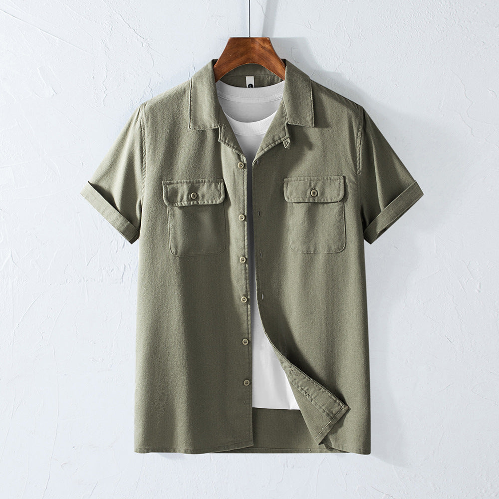Hemp-Blend Casual Cardigan Shirt