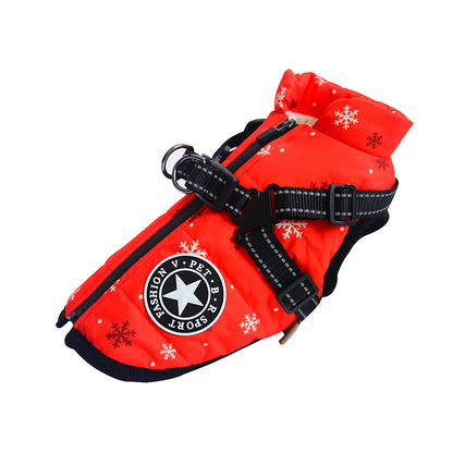 Waterproof Cotton Dog Vest – Comfortable & Stylish in Red, Army Green, Navy Blue, Black & Purple