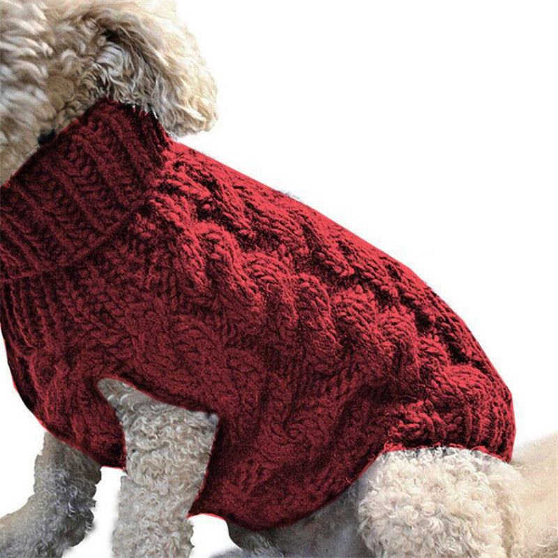 Cozy Knit Pet Sweater – Warm & Stylish Acrylic Dog Sweater for Small Pets