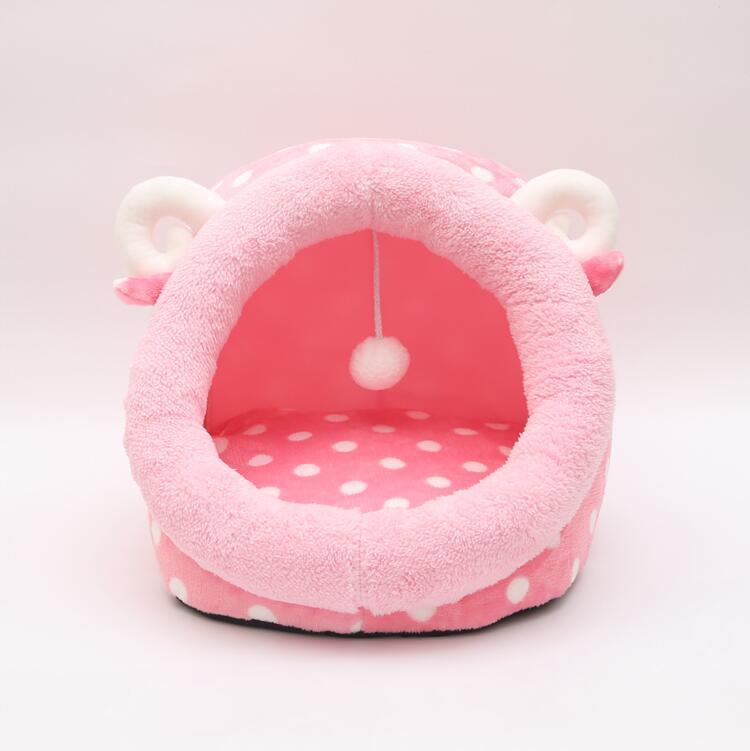 Cama de felpa acogedora para mascotas: nido cálido y lavable para gatos y perros pequeños 