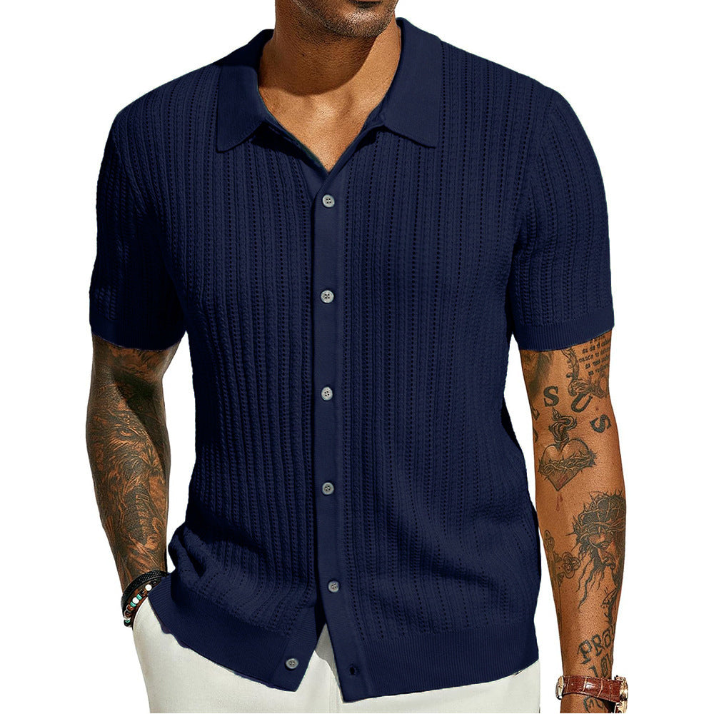 Men’s Plus Size Short Sleeve T-Shirt – Lightweight Polyester Casual Top for Summer & Daily Wear