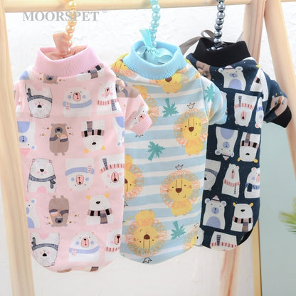 Cotton Two-Legged Pet Belly Protector - Available in Lion, Pink Bear, and Tibetan Bear Designs