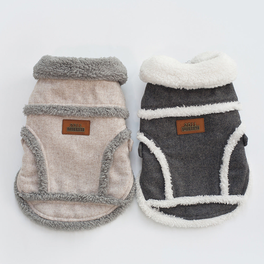 Winter Franse Bulldogjas - Warme fluwelen hondenjas voor kleine honden en puppy's 