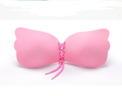 Self-Adhesive Silicone Strapless Push-Up Bra – Invisible Backless Bra with Front Closure