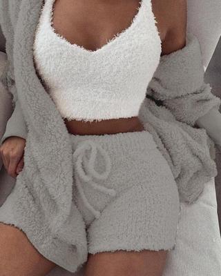 Women’s Velvet Pajama Set – 2-Piece Loungewear Vest & Culotte Pants Sleepwear | Soft, Stylish & Comfortable Homewear Set in Multiple Colors (S–XXXL)