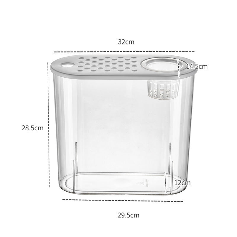 Acrylic Transparent Self-Cleaning Fish Tank with Hydroponic System