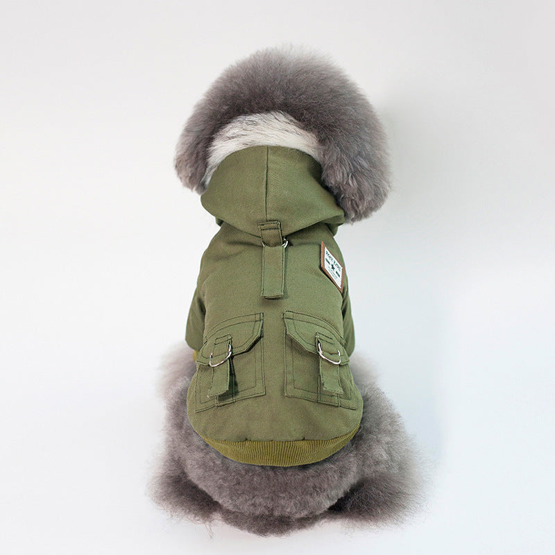 Cotton Dog Coat for Small Breeds – Autumn & Winter Hoodie for Puppies, Chihuahuas, Bulldogs, and Frenchies
