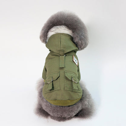 Cotton Dog Coat for Small Breeds – Autumn & Winter Hoodie for Puppies, Chihuahuas, Bulldogs, and Frenchies