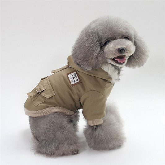 Cotton Dog Coat for Small Breeds – Autumn & Winter Hoodie for Puppies, Chihuahuas, Bulldogs, and Frenchies