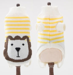 Cozy Wool Pet Sweater - Cute Animal Designs for Cats