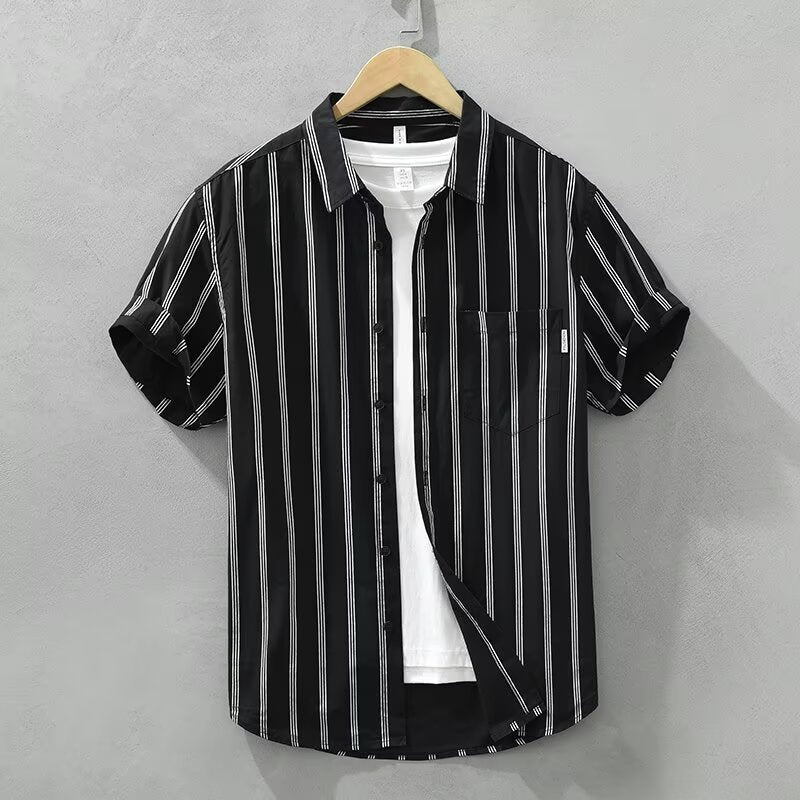 Loose-Fit Color-Block Summer Shirt