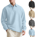 Men’s Casual Loose-Fit Pullover Sweater – Lightweight Long Sleeve Crewneck | Soft Polyester Knitwear for Everyday Wear