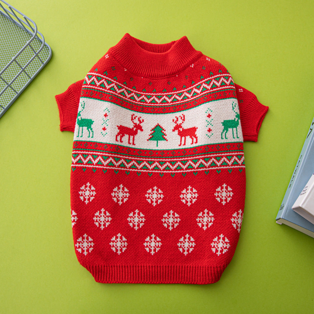 Cozy Knitted Wool Sweater – Europe & America Style with Elk and Christmas Tree Designs